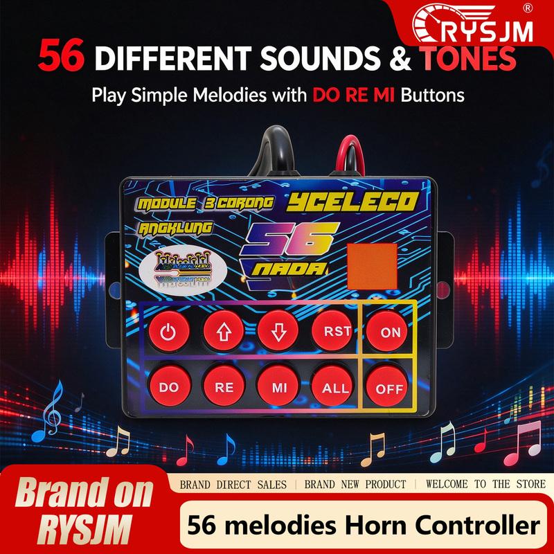 56 Nada Horn Controller Angklung Basuri Telolet 56 Melodií 12V Hudební Vzduchový Klakson Controller Regulátor pro Auto Loď Nákladní Auto Mořské