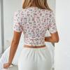 Short Sleeve Shirts For Women Cute Print Graphic Tees Blouses Casual Plus Size Basic Tops Pullover