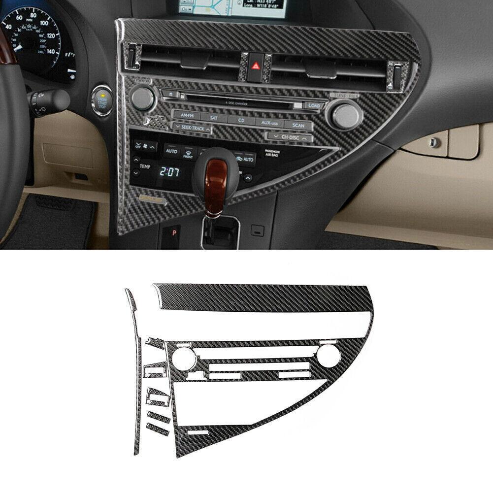Carbon Fiber Interior Central Console Panel Cover Trim For Lexus RX350 RX450h