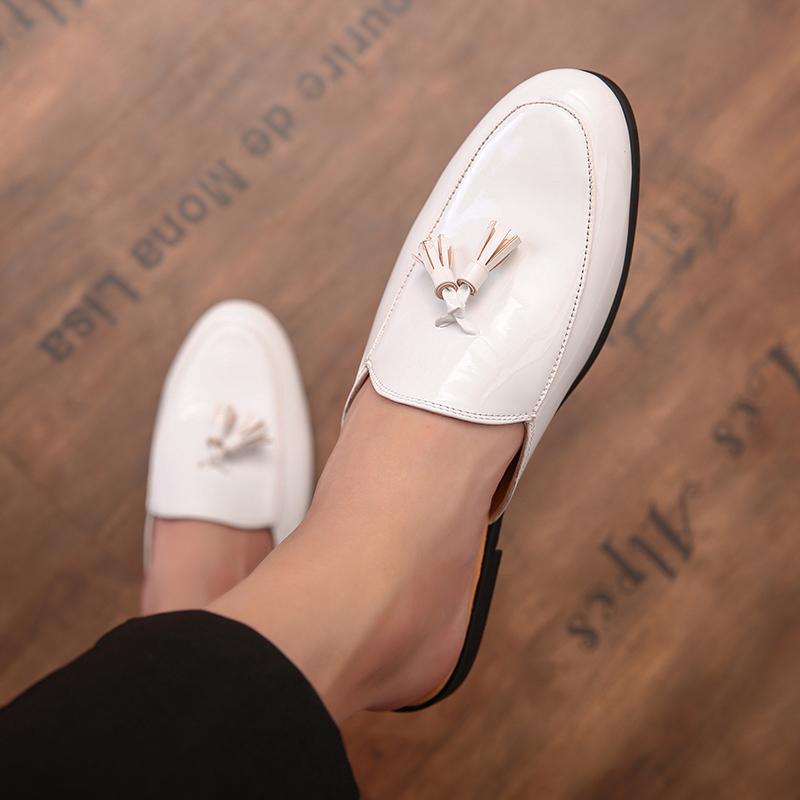 Fashion Spring Autumn Hot Selling Flat Flat Comfortable Men's Loafers Simple White Men's Business Work Shoes Versatile Flat Casual Shoes