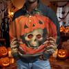 Men's Halloween Long Sleeve Button-Up Shirt
