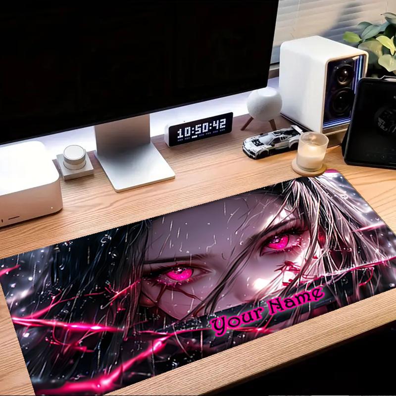 1PC Custom Name Ethereal Eyes Rain Mouse pad, keyboard and mouse desk pad, for computer notebook Birthday Gift For Any Room Or Office