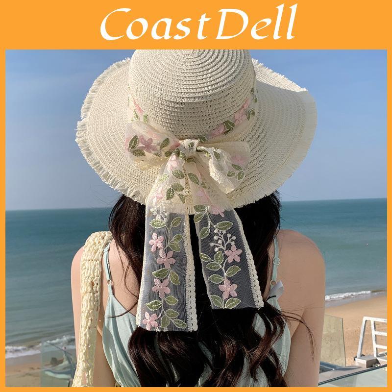 Summer Straw Hat For Women With Wide Brim Sunshade And Adjustable Fit For Beach Vacation