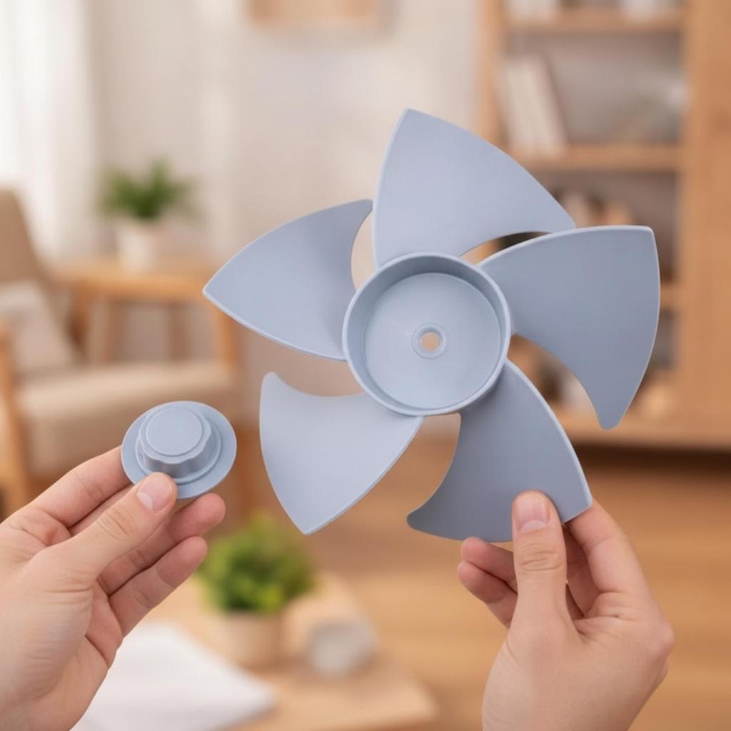 Replacement Fan Blade with Nut Easy to Install Assembly for DIYers