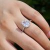 Luxury Sparkling Inlaid Zircon Oval Women's Ring  Delicate Wedding Party Accessories Jewelry Gifts