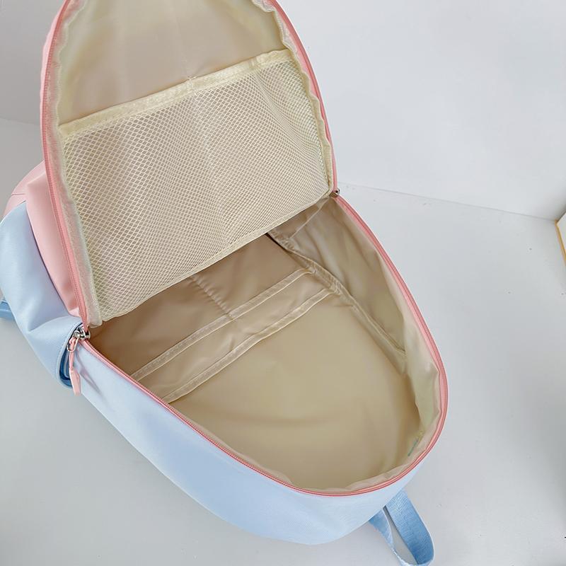Junior School Student Schoolbag Color Contrast Backpack Girl College Style Backpack