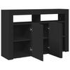 vidaXL Sideboard Schwarz 116 x 30 x 75 cm Holzwerkstoff