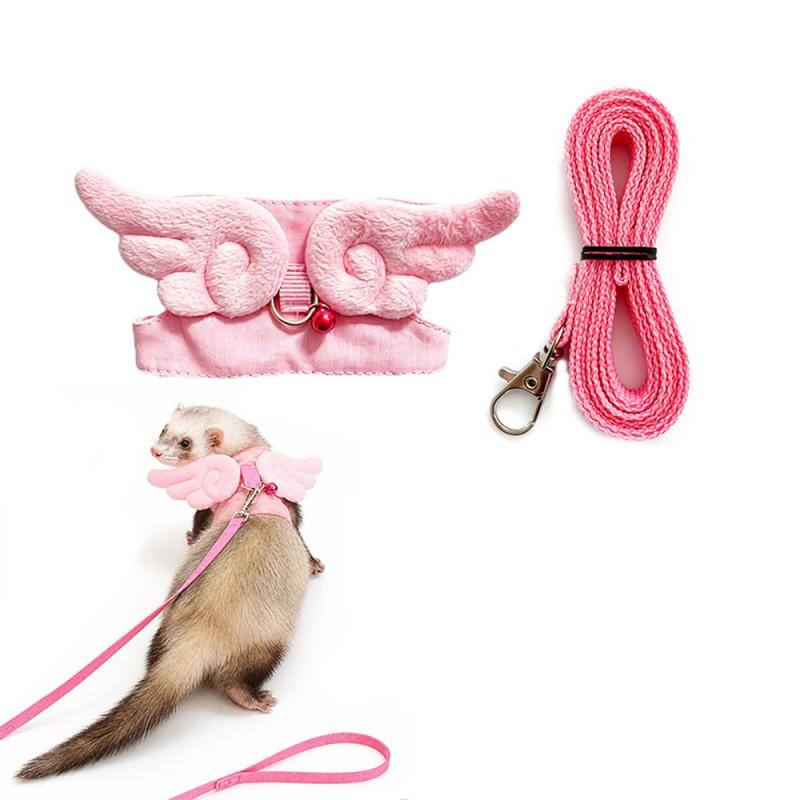 Adjustable Harness Leash Ferrets Fennec Foxes Small Pets - Canvas Chest Vest Style Walking Lead In 5 Colors