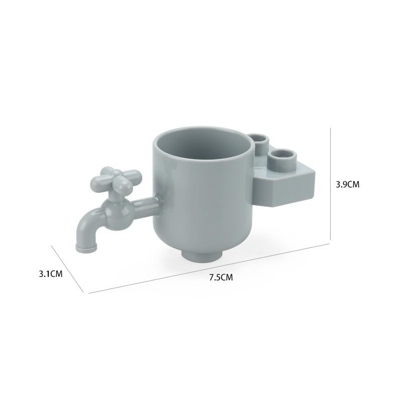 Big Building Blocks Bathroom Kitchen Furniture Accessories Compatible With Large Bricks Educational Diy Toys Children Kids Gifts