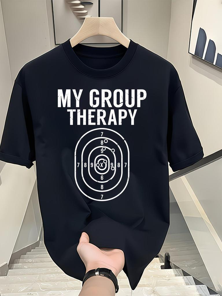 My Group Relax Graphic Tee Casual Short Sleeve T Shirt for Men, Perfect for Team Building And Office Wear, Trendy Printed Design, Comfortable Fit, Gre