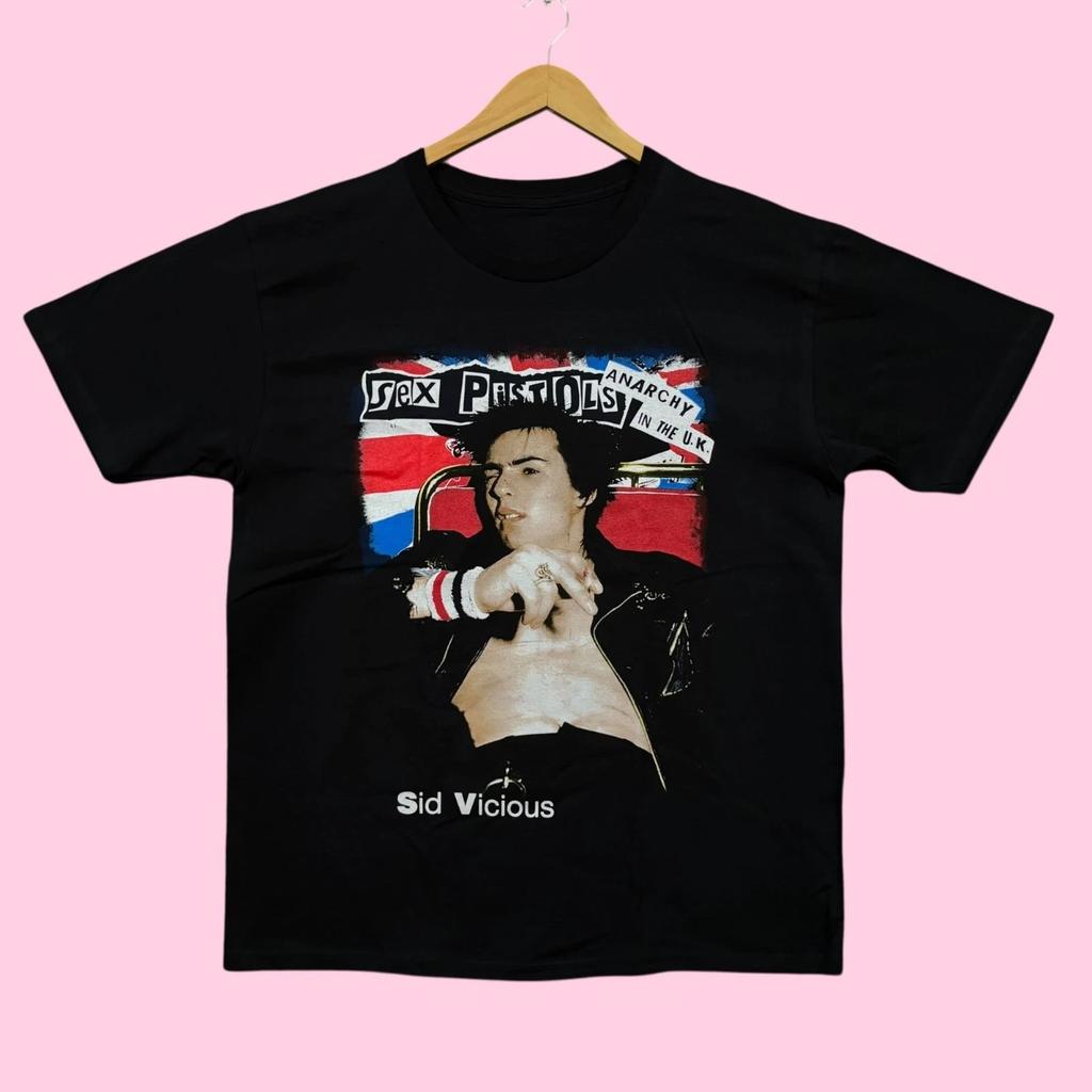 Sex Pistols Anarchy in the UK Sid Vicious Poster Punk Band Tee L