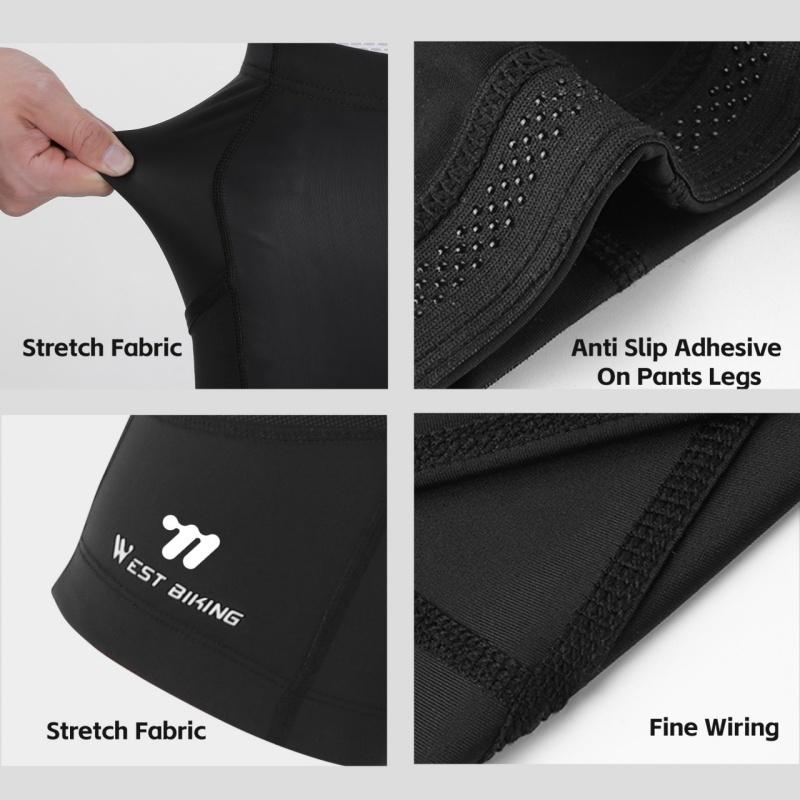 WEST BIKING Men's Cycling Shorts Breathable Sport Compression Elastic Tights Outdoor Sports Motorcycle Short Pants Equipment