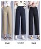 Women's Summer 2025 Cotton Slim-Fit High-Waisted Wide-Leg Cropped Pants