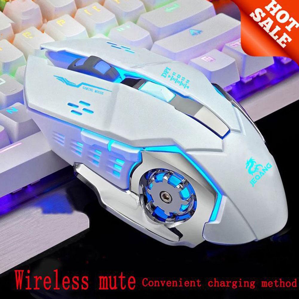 Buy Wireless Optical Mouse Chargeable Colorful Glowing Mice Mouse Gamer ...