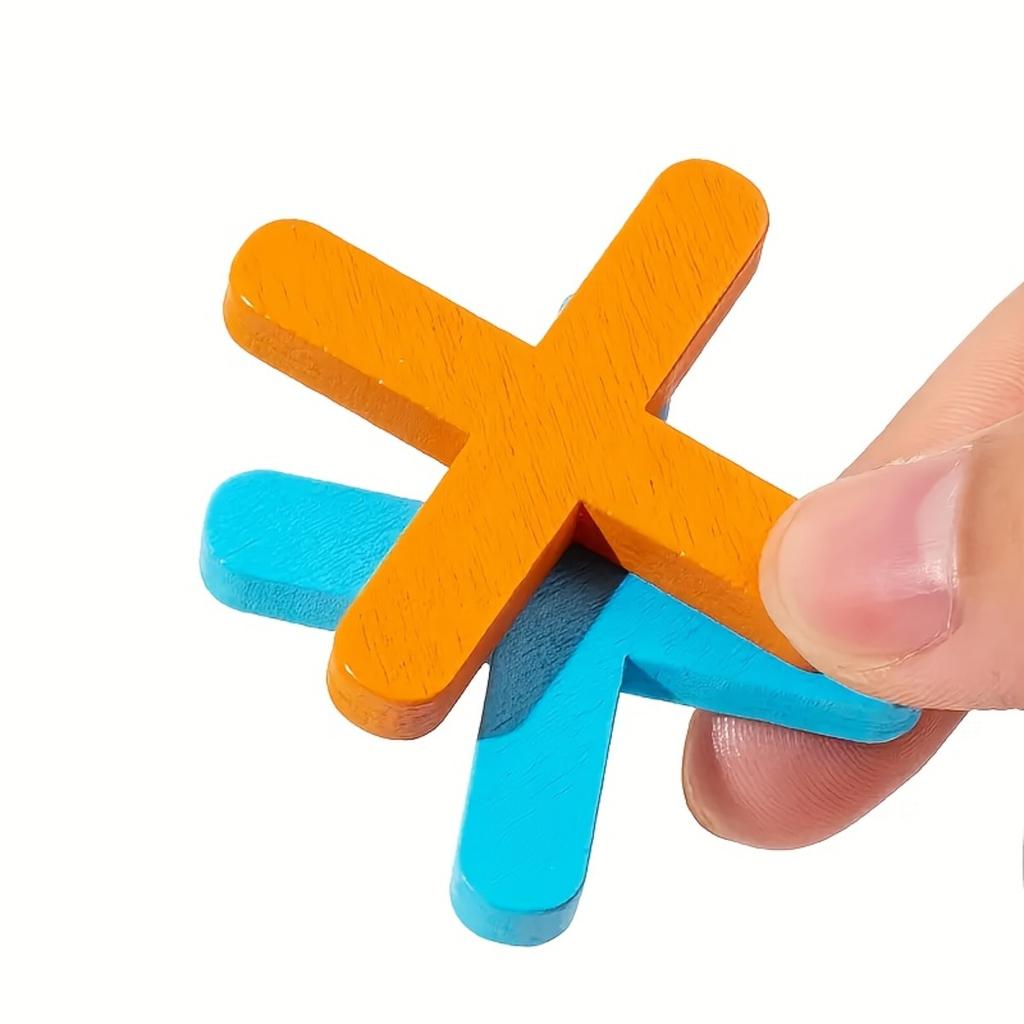 Tic-Tac-Toe, Puzzle Toys, Logical Thinking, Concentration Training, Parent-child Interaction, Family Classic Wooden Games, Perfect Gifts