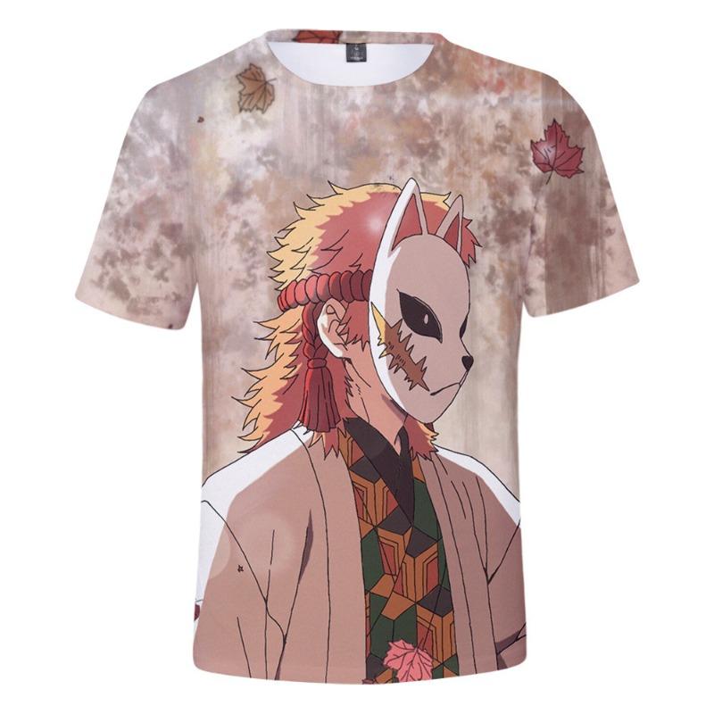 Children's Clothing 3D Digital Color Cartoon Anime Character Print Youth Casual Comfortable Short Sleeved T-shirt