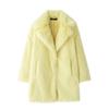 European large size suit collar medium and long imitation fox hair fashionable loose burst coat fur