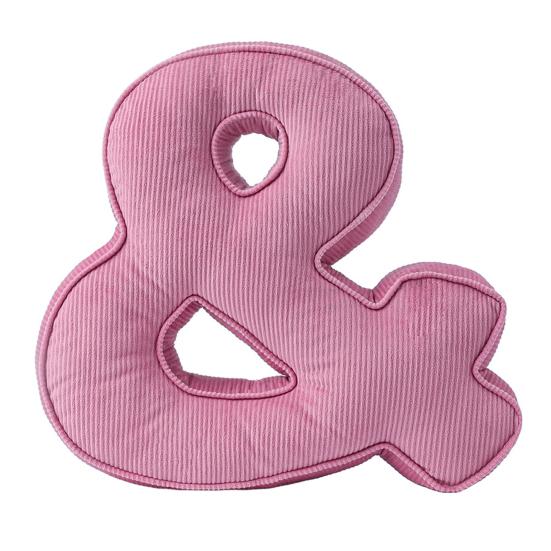 Pink Corduroy Letter Pillow A To Z English Alphabet Throw Pillow Decorative Capital Alphabet Shaped Hugging Cushion Sofa Bedroom Living Room Decor