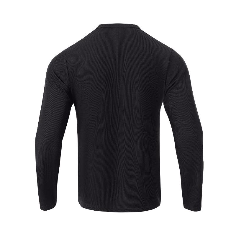 Men's Heavyweight Ribbed Long Sleeve Henley Shirt.