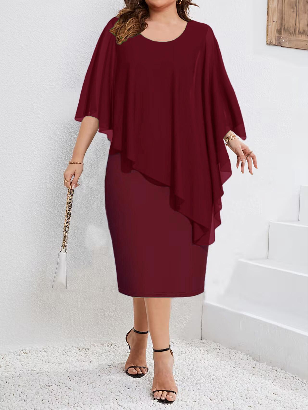 

Сукня-шаль з шифону однотонна без рукавів Весна/Літо 2025 4XL