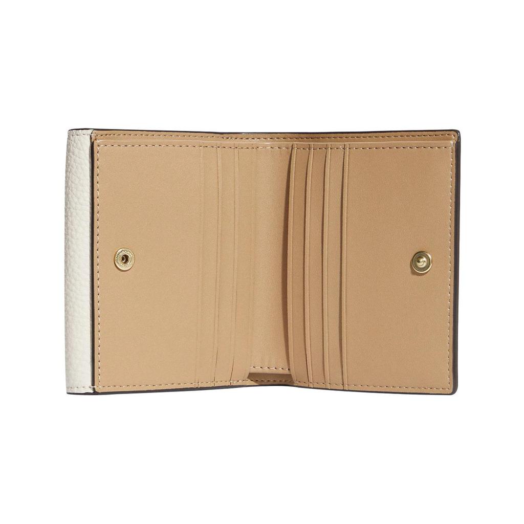 Coach Pepper 11 Snap Closure Multi Card Slot Monogram Print Coated Canvas With Pebble Leather Card Holder Wallet Women Wallet C7805-IMDJ8