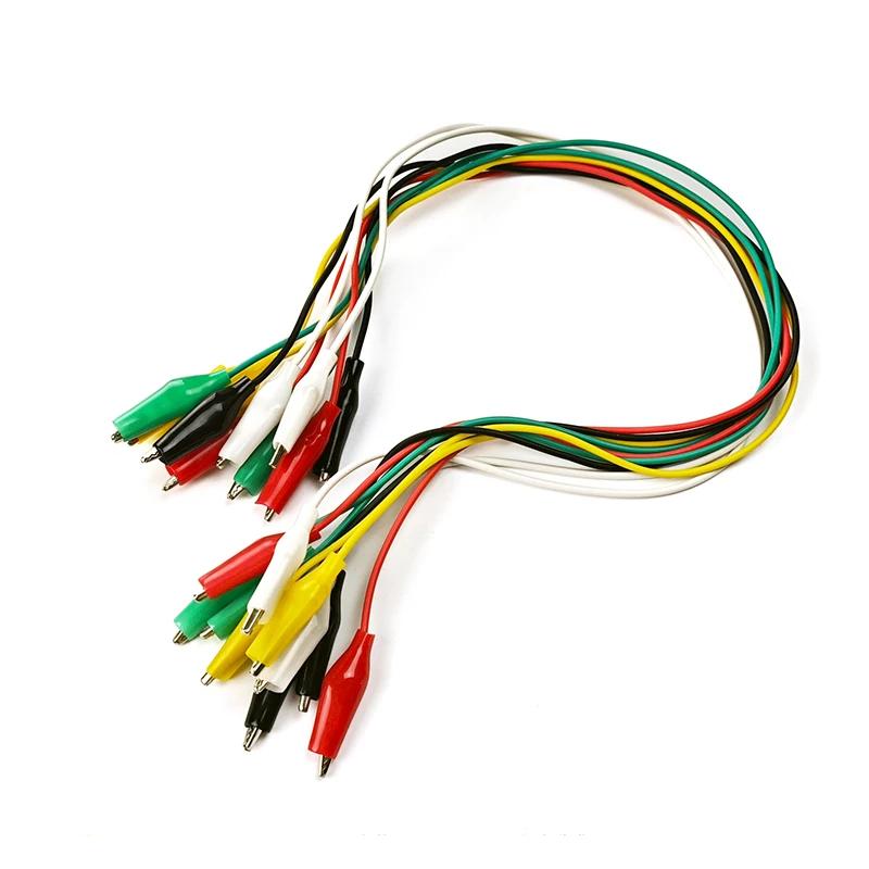 

10 шт. Крокодилові кабелі з двостороннім крокодиловим затискачем для тестування шнура з’єднувального проводу