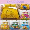 Kinderbeddengoedset met Winnie de Pooh-print en actieve kleurstof voor de decoratie van een peuterbed.