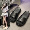 Fashion House Slippers Platform Shoes Woman 2025 Luxury Slides Lady Soft Flat Designer Girl Fashion Concise House Slippers Platform Wome