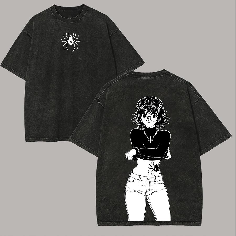 

Hunter Hunter Anime Printed Tshirt Mens and Womens Washed Tshirt High Quality Vintage Cotton Tshirt Harajuku YK Tops M