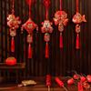 Pack Of 2 Chinese New Year Plush Decoration for Entrance Living Room Easy To Install Spring Festival Ornaments