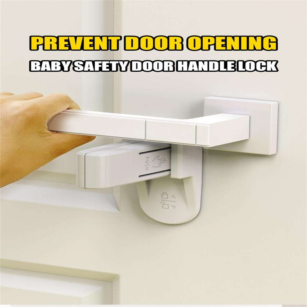 Children's Safety Lock Anti-door Weapon Anti-theft Door Anti-baby Door Lock Non-punching Anti-cat And Dog Door Handle Lock