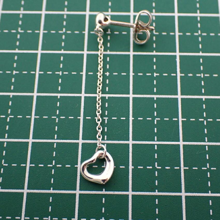 [Pre-owned] TIFFANY 925 Open Heart Diamond Earrings (One Side) / j64-9