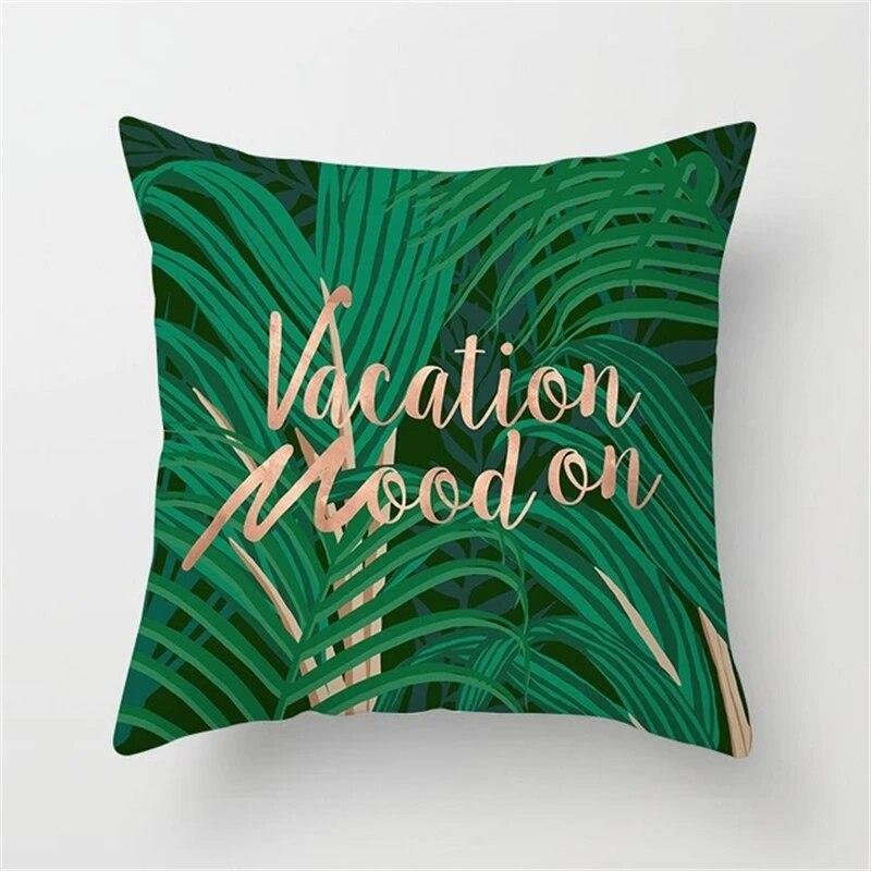 Tropical Summer Beach Style Coconut Tree Print Pattern Sofa Cushion Cover Pillowcase Home Party Car Bedding