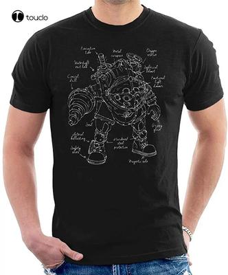 Bioshock Big Daddy Blueprint Unisexs Tshirt Anime Tshirts