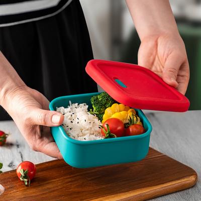 Silicone Bento Box Leak-Proof Lunch Container BPA-Free Reusable Food Storage Containers 400ml Capacity Picnic Outdoor Lunch Box