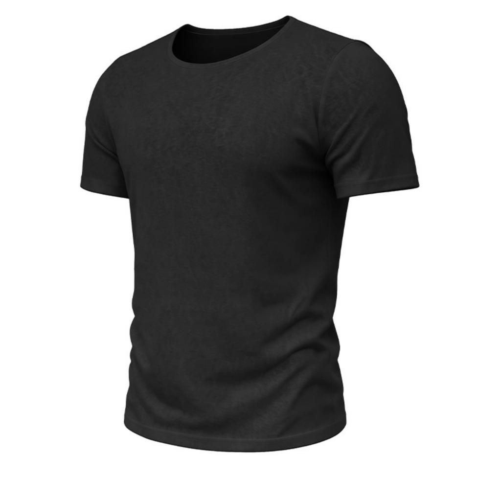 Men Short Sleeve T Shirt Crew Neck Solid Basic Tee Casual Streetwear Fit Lightweight Simple Top for Everyday Use