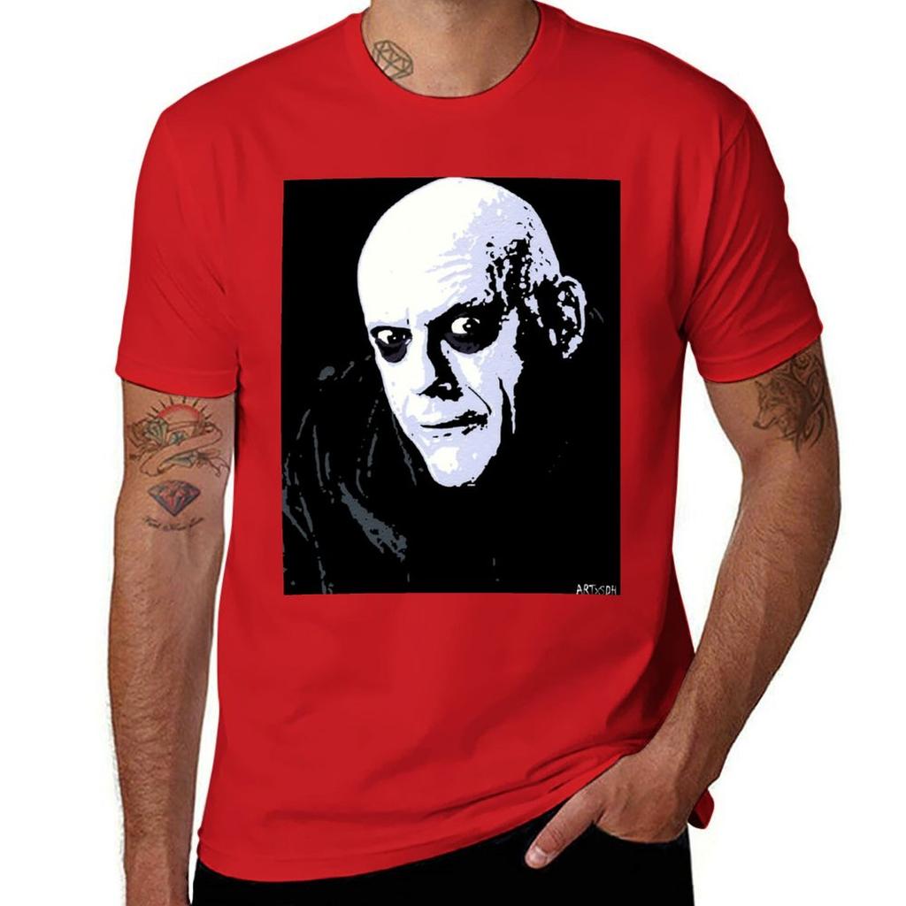 Farbror Fester T-shirt plusstorlekar söta toppar oversized toppar T-shirts för män bomull