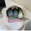 Embroidered Canvas Tote Bag Women Fashi Large Capacity Shoulder Bag Korean Style Versatile Simple and Commuter Storage Bags