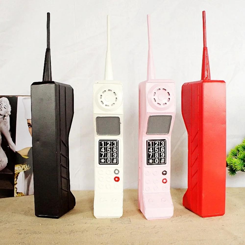 Retro Mobile Brick Phone Model Old Classic Design 80'S 90'S Brick Cell Phone Decoration Crafts Old-Fashioned Metal Vintage
