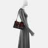 [Pre-Owned] Sylvie Gold Buckle Striped Webbing Thin Shoulder Strap Shoulder Crossbody Handbag Small - Good #1OOQPFT