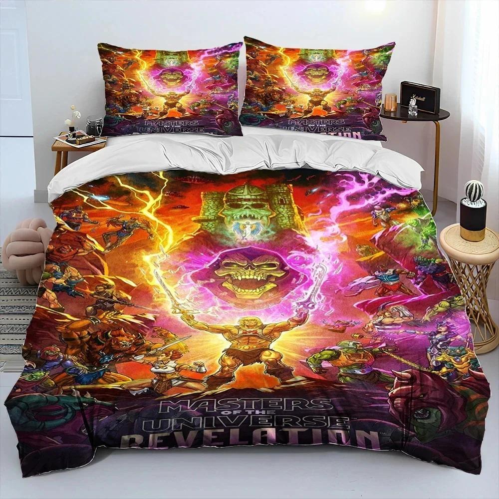 3D Print He Man and the Masters of the Universe Bedding Set Duvet Cover Bed Set Quilt Cover Pillowcase Comforter King Queen Size