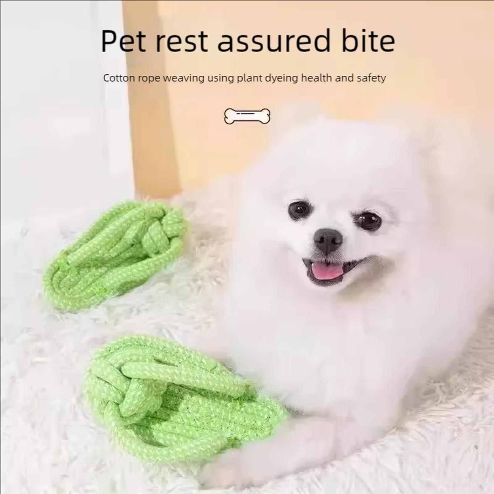 

Sunglow Dog Toy Interactive Chewing Rope Ball Toys Natural Cotton Washable Tug of War for Small Medium Dogs Puppies Training Playing Teeth Cleaning ( One Size