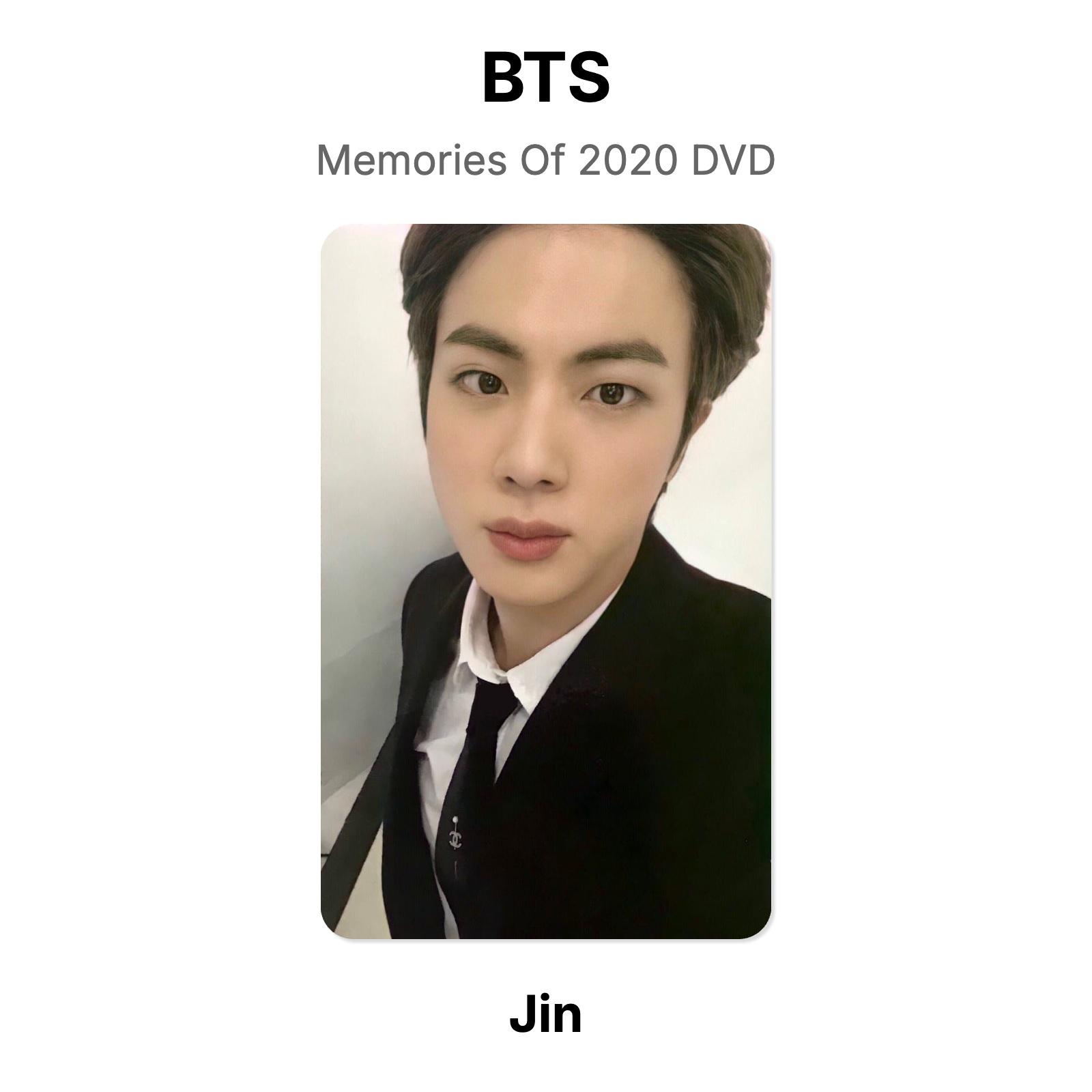 BTS Memories Of 2020 DVD Official Photocard Jin