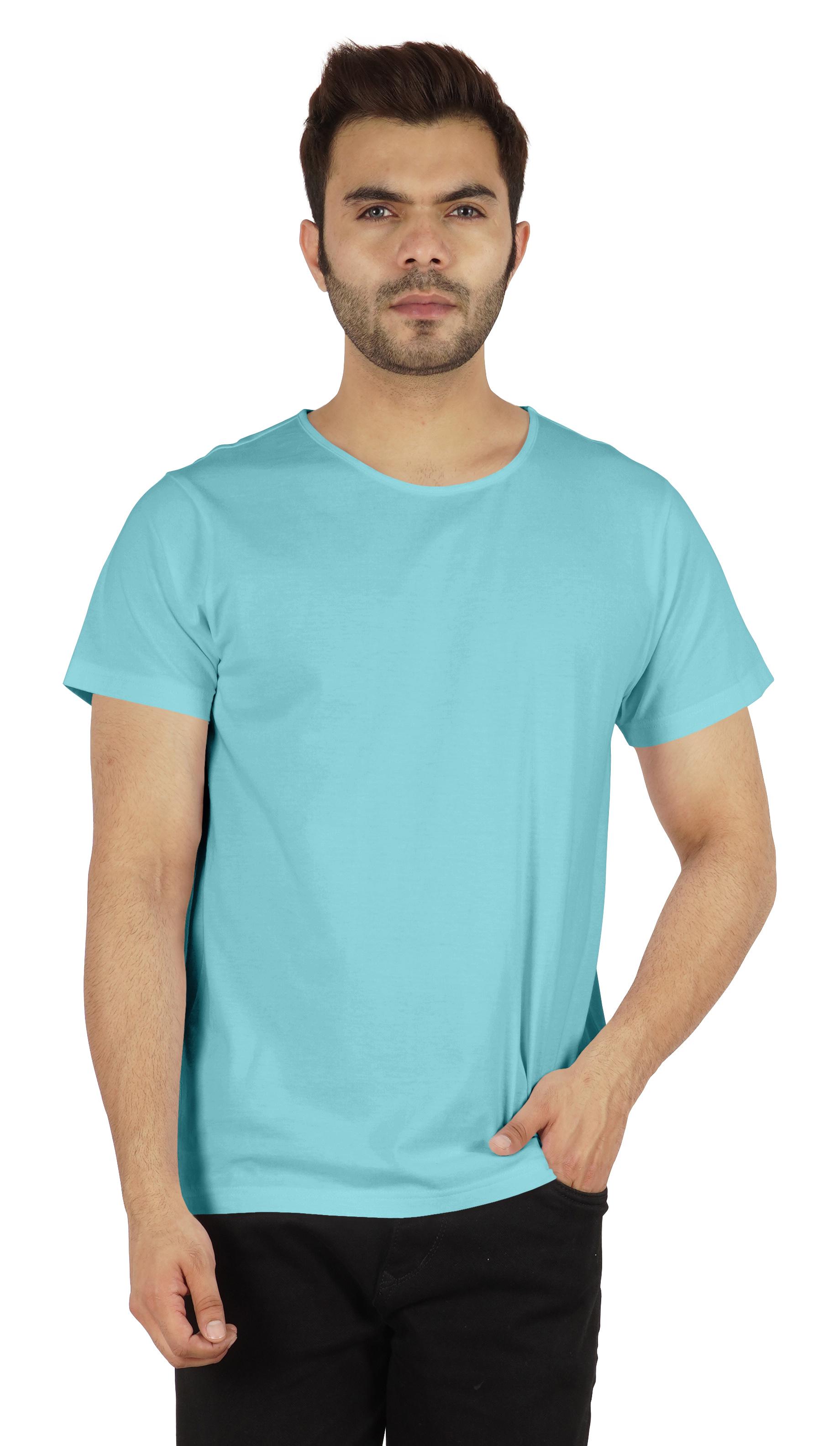 

Бавовняна однотонна футболка з коротким рукавом Inkmeso для чоловічого розслабленого крою Повсякденні літні базові футболки 3XL небо синє кольору