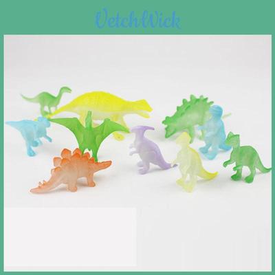 Lebendiges 16-teiliges Jurassic World Dinosaurier Leuchtet im Dunkeln Leuchtendes Miniatur-Spielzeug-Set