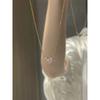 Women Fashion Luxury Zircon Inlaid Heart Pendant Clavicle Chain Necklace