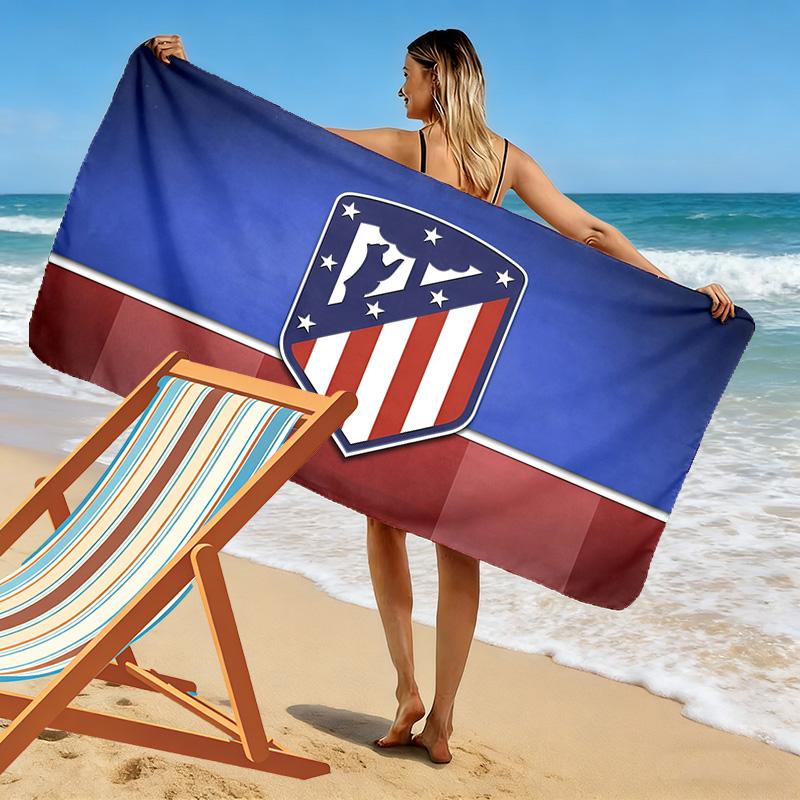 Club Atletico De Madrid2 Print Beach Towel, Large Soft Quick Dry Towel for Beach Camping Swimming