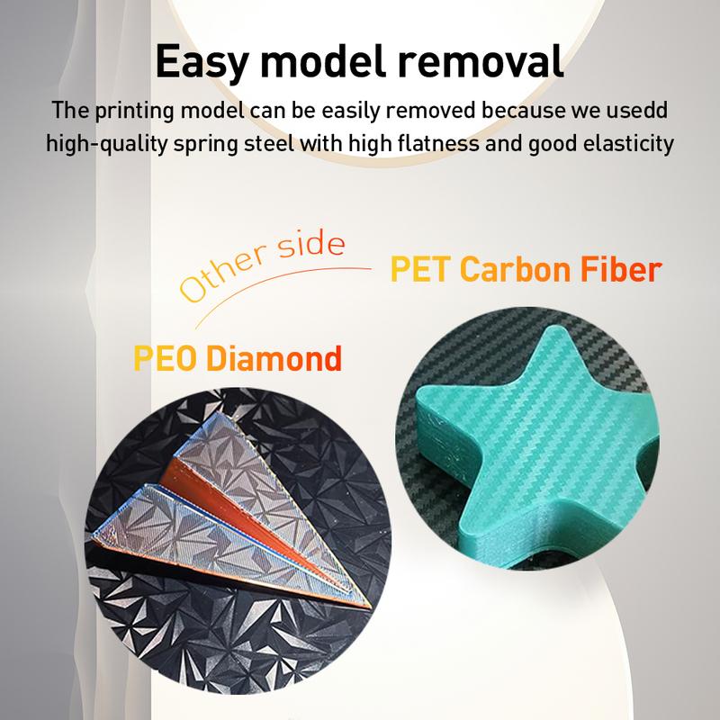 Black PEI Frosted Build Plate 370x370mm High Strength & Wear Resistance Easy Mode Steel Sheet for K2 For Creality K2 Plus