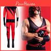 Wwe Kane Costume Kids Cosplay Jumpsuit With Mask For Halloween Party