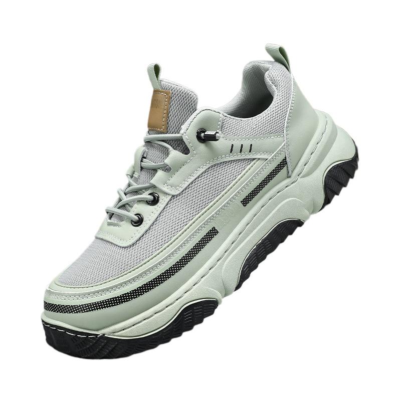 Autumn New Men Breathable Light Mesh Shoes Comfort Casual Height Increasing Anti Slip and Wear-resistant Outdoor Sneakers